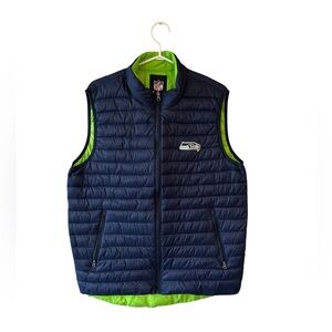 Seattle Seahawks Puffer Jacket Vest Size L